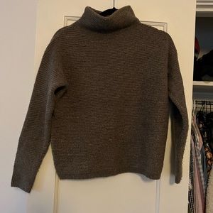 Madewell brown mock turtle neck sweater size xs